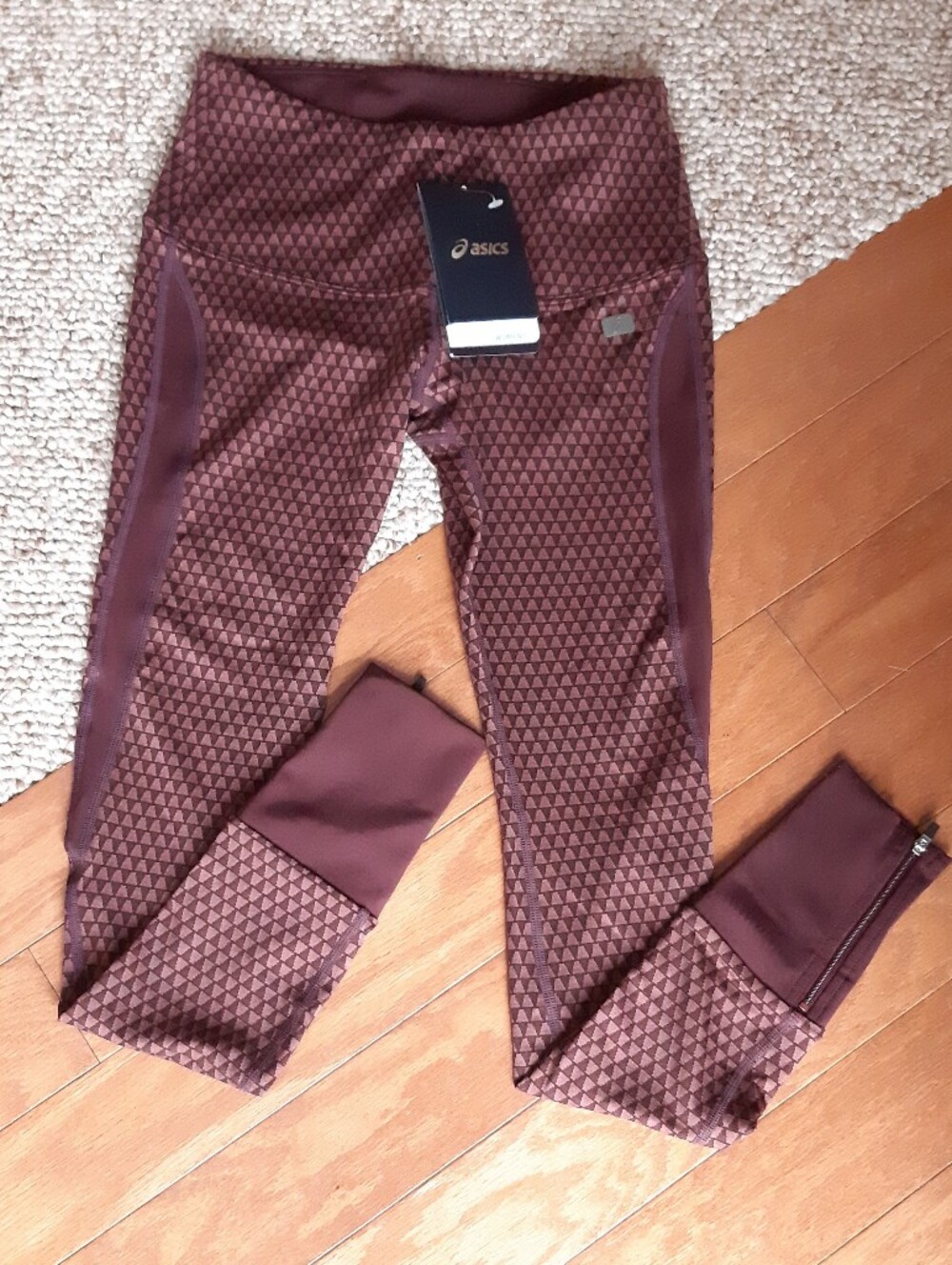 NWT Asics Fitsana Jacquard Running Pants size XS
